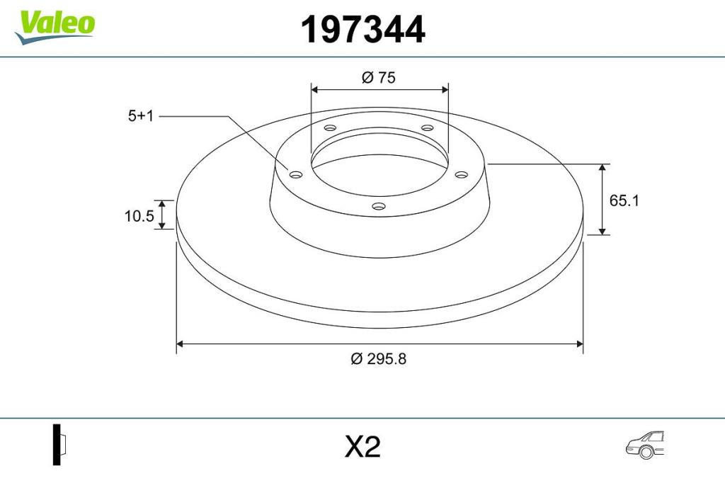 Disques de frein VALEO 197344